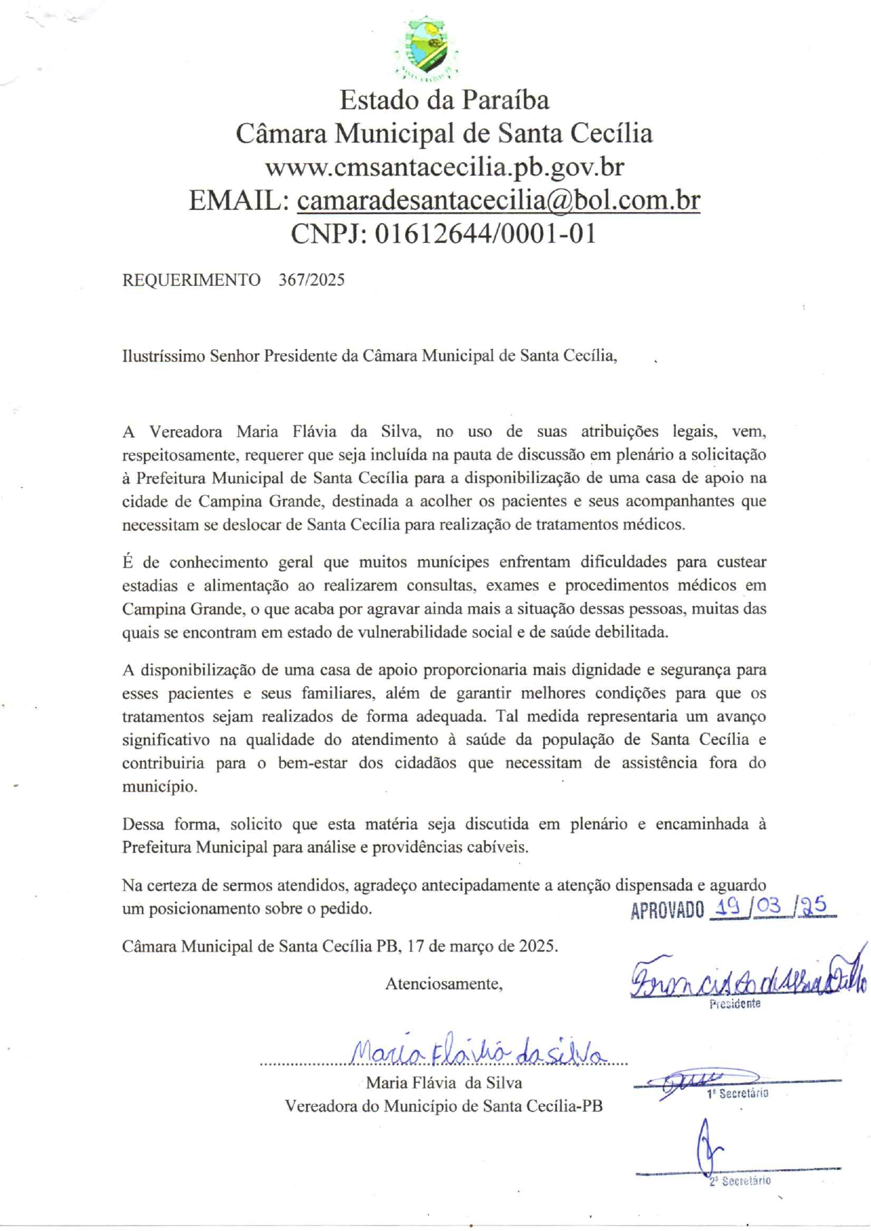 Requerimento nº 367/2025
