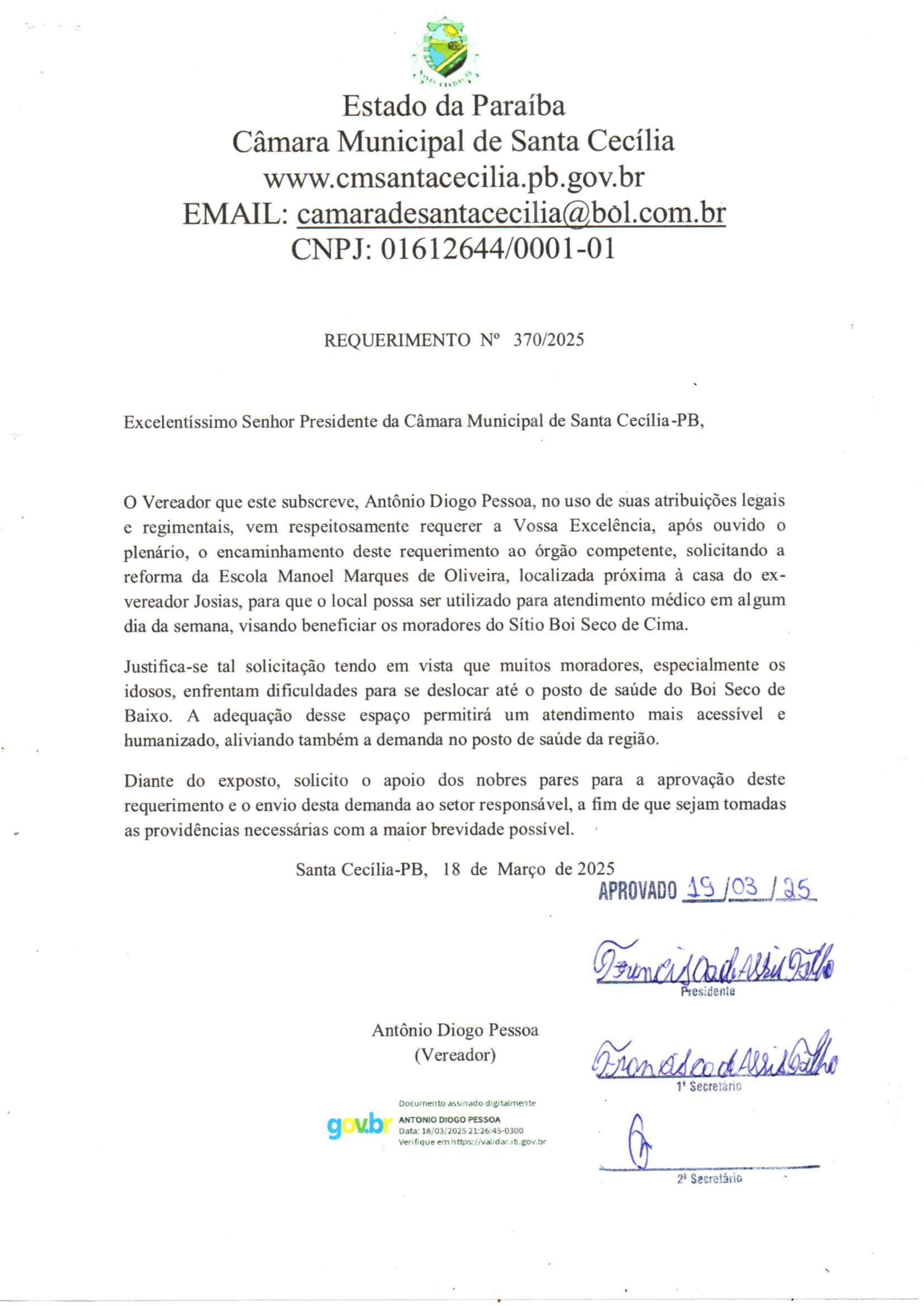 Requerimento nº 370/2025