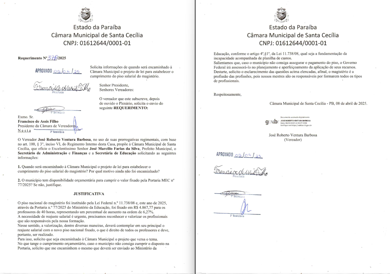 Requerimento nº 378/2025
